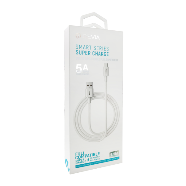 Cable Devia Usb A Tipo C - 5A 1.5mt 44602