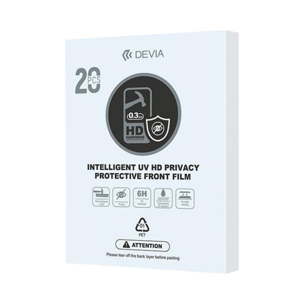 6H PRIVACY BRILLOSA Hidrogel UV 6H Antiespía HD Transparente 0.3MM (20pcs)
