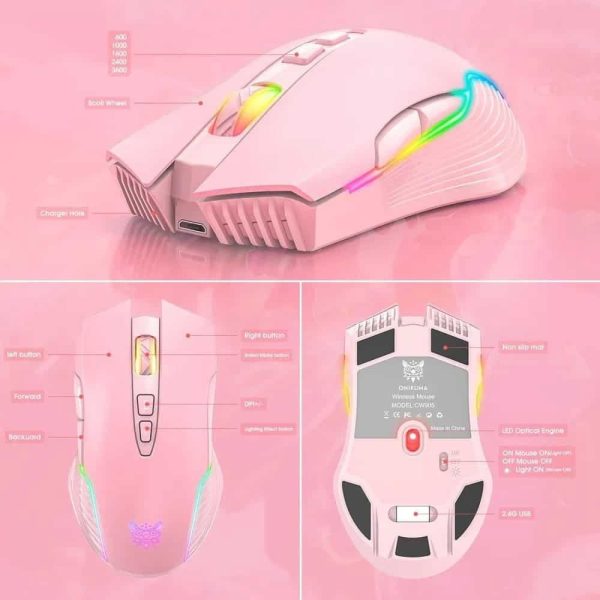 G25 1 Kit Teclado Mouse Retro Iluminado G25 Onikuma