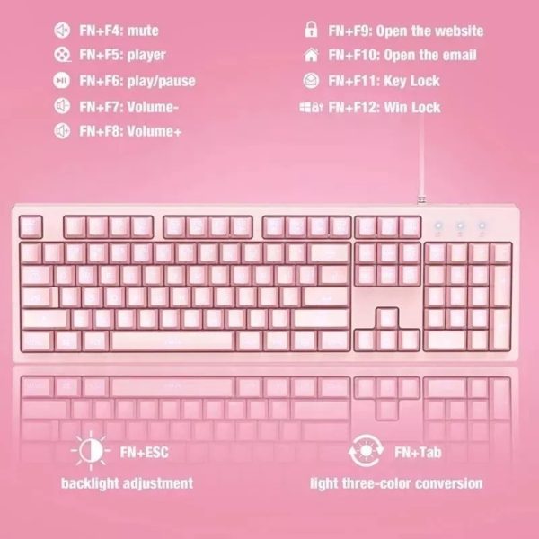 G25 2 Kit Teclado Mouse Retro Iluminado G25 Onikuma
