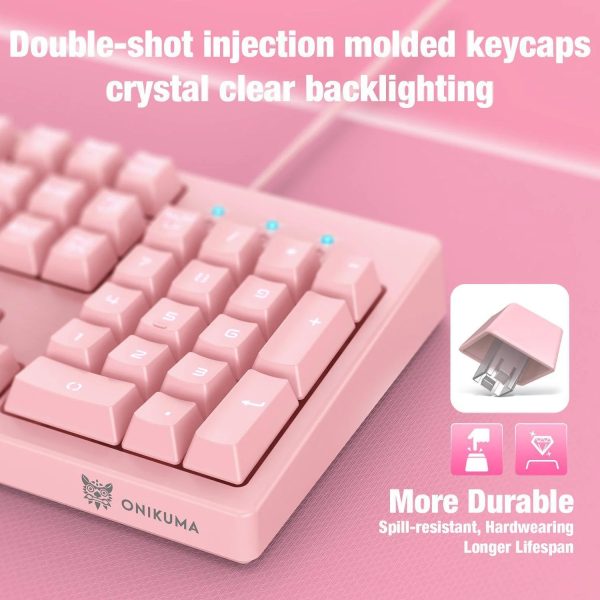 KITTM (2) Kit Teclado Mouse Retro Iluminado G25 Onikuma