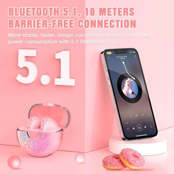 T35 (1) Audifono Bluetooth Tws Onikuma T35 Rosado