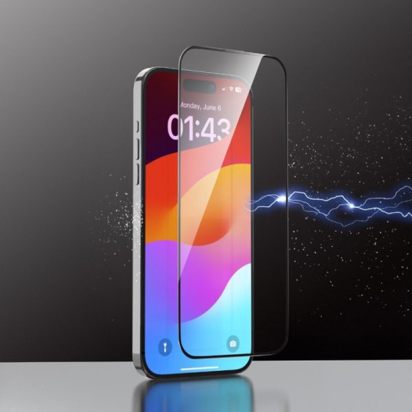 iPhone 15: Vidrio Transparente (con herramienta de asistencia)