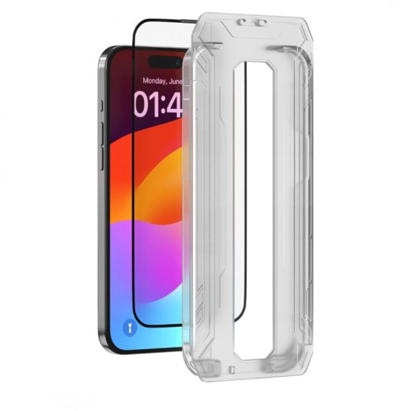 iPhone 15: Vidrio Transparente (con herramienta de asistencia)