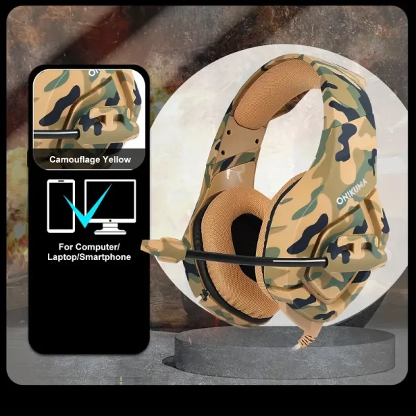 Audifono Gamer Onikuma K1B Camuflaje