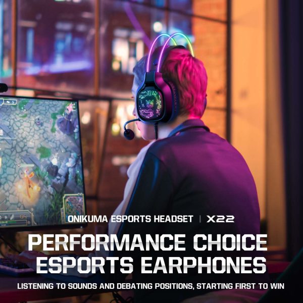 Audifono Gamer Onikuma X22 Negro RGB