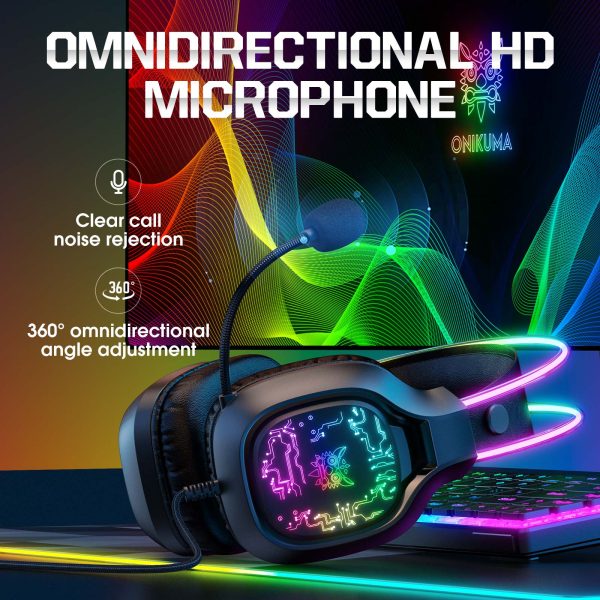 Audifono Gamer Onikuma X22 Negro RGB
