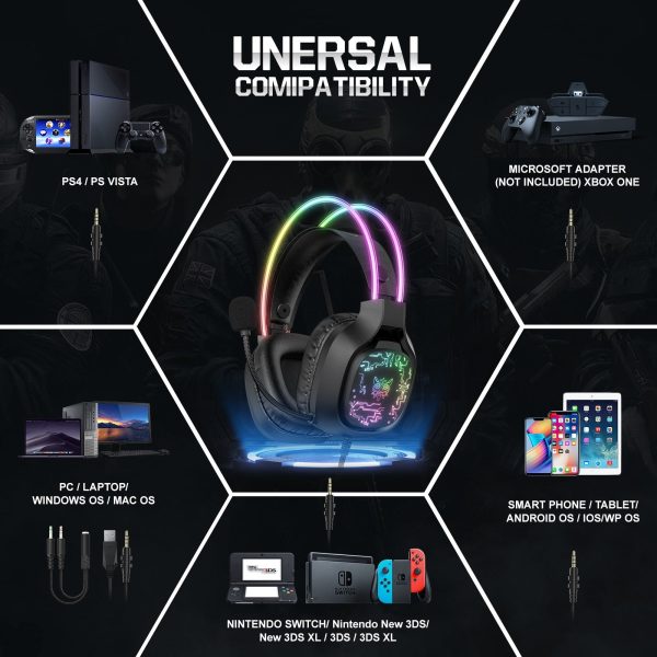 Audifono Gamer Onikuma X22 Negro RGB