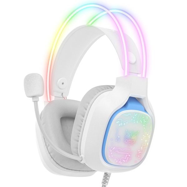 X22 BLA 1 Audífono Gamer Onikuma X22 Blanco RGB