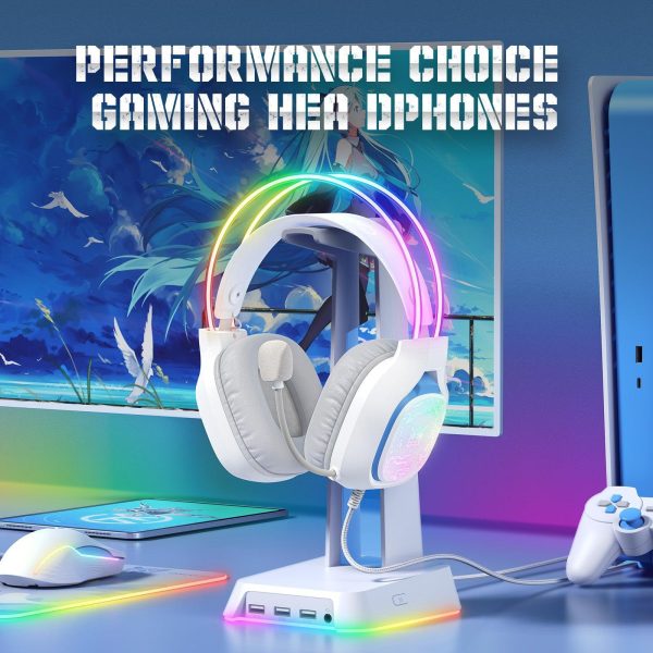 Audífono Gamer Onikuma X22 Blanco RGB