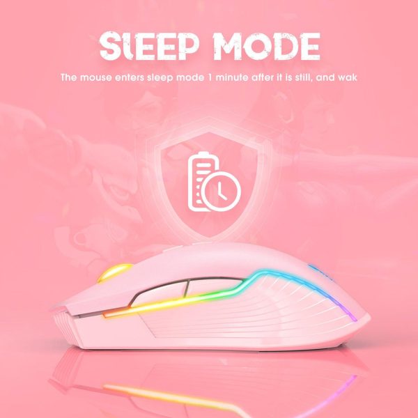 Mouse Inalambrico Onikuma CW905 Rosado
