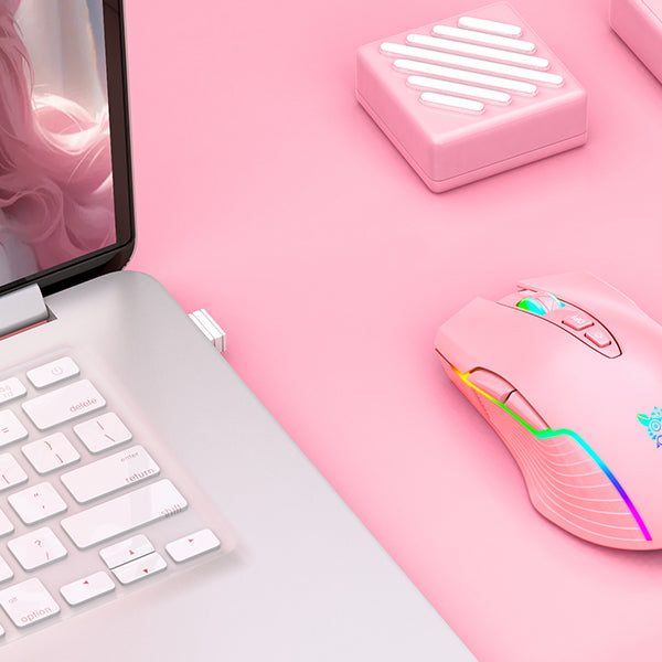 Mouse Inalambrico Onikuma CW905 Rosado