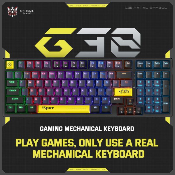 Teclado Mecánico Onikuma G38 Negro RGB