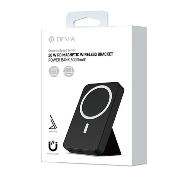 PowerBank Magsafe con Stand 20W Devia Negro
