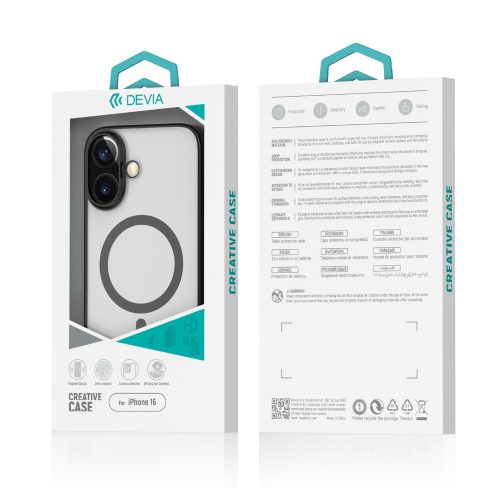 iPhone 16: Carcasa Transparente Magsafe Negro 6245 - Imagen 2