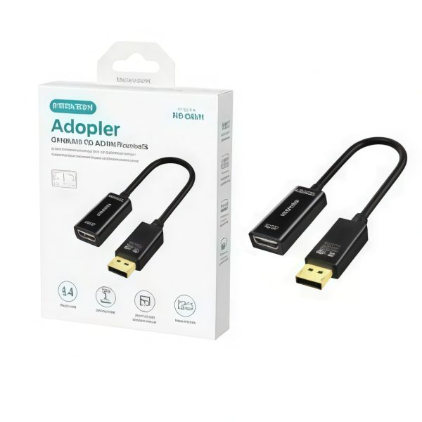 ADAPTADOR DP MACHO a HDMI HEMBRA 4K 30Hz NEGRO