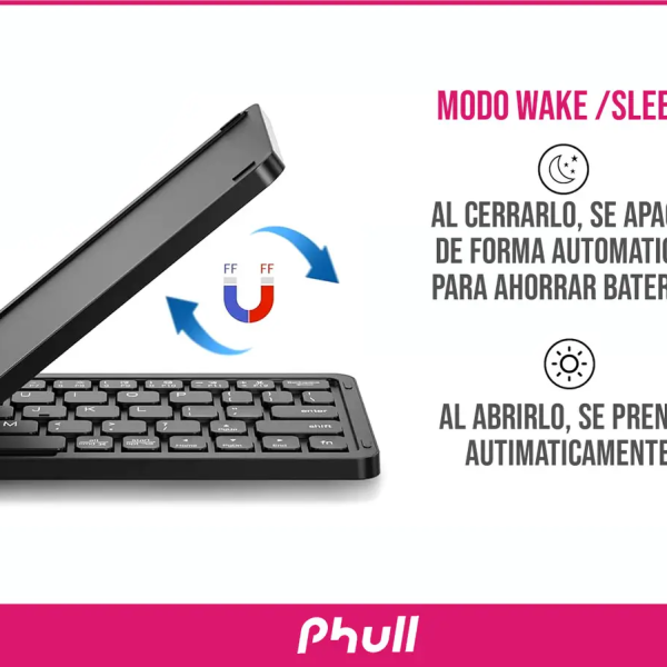 Mini Teclado Bluetooth B023 Plegable Ultra Delgado Recargable