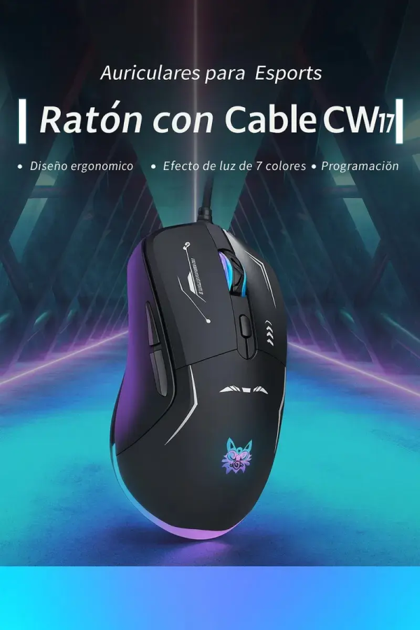 Onikuma CW917 Mouse Gamer RGB 3600 DPI Cableado