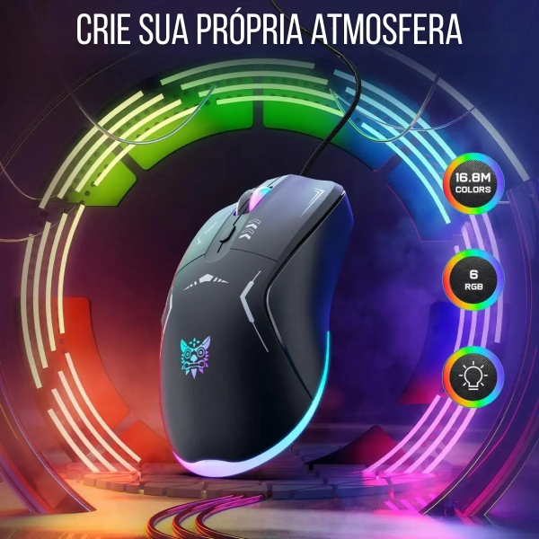 Onikuma CW917 Mouse Gamer RGB 3600 DPI Cableado