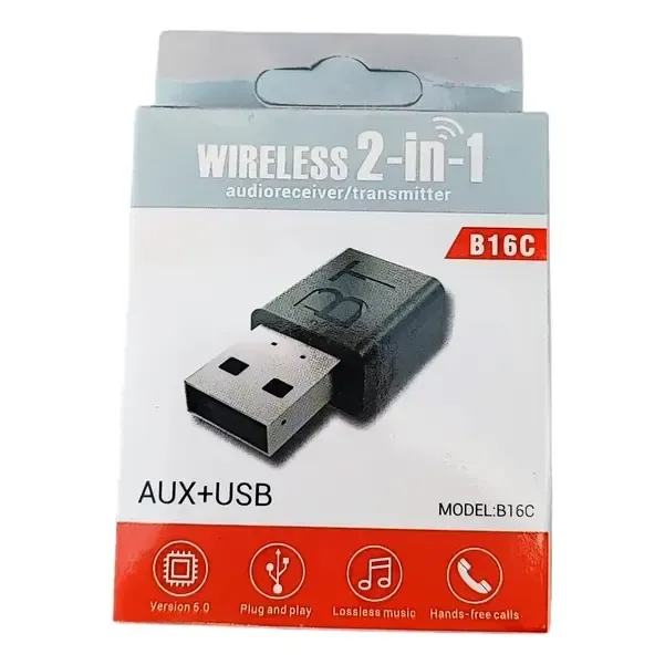 Adaptador Bluetooth IRM B16C USB Transmisor y Receptor 2 en 1
