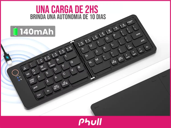 Mini Teclado Bluetooth B023 Plegable Ultra Delgado Recargable