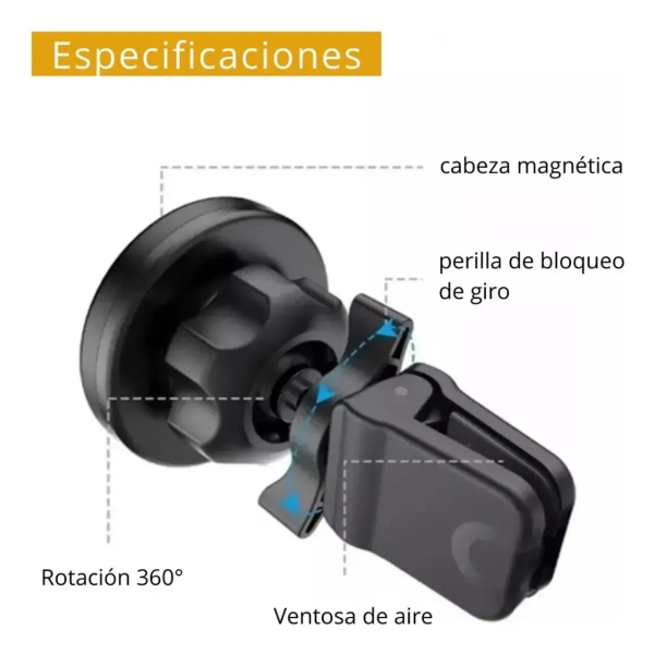 Soporte Auto IRM 01722 Magnético para Rejilla de Ventilación