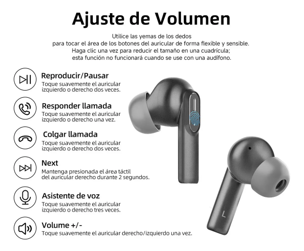 Audífonos Bluetooth Imiki MT2 Caja Metálica Dual Mic ENC Negro