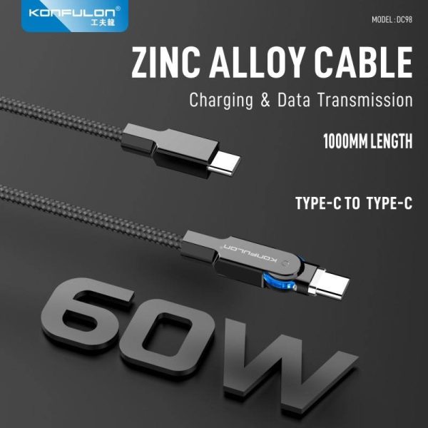 Konfulon DC97 Cable Tipo C a Lightning 27W Carga Rápida Para iPhone