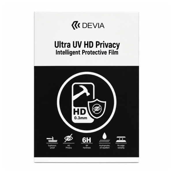 5 Hidrogel UV 6H Antiespía HD Transparente 0.3mm 2026 (10pcs)