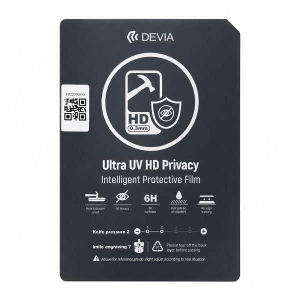 7 Hidrogel UV 6H Antiespía HD Transparente 0.3mm 2026 (10pcs)