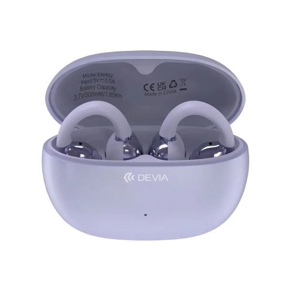 8 Audífono Bluetooth Devia Ows PRO2 Clip Lila 2278