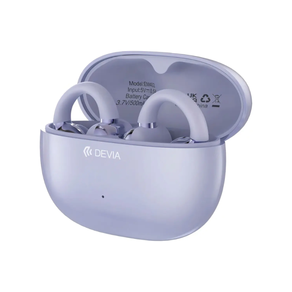 9 Audífono Bluetooth Devia Ows PRO2 Clip Lila 2278