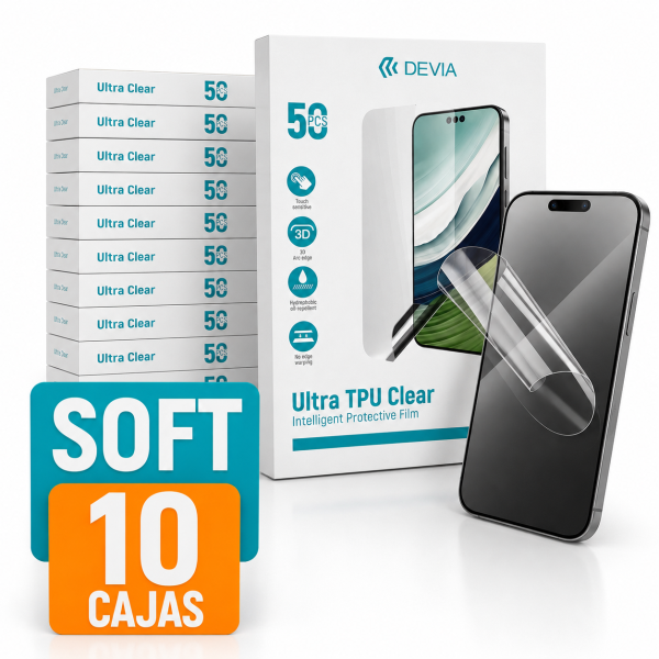 Pack 10 Cajas Hidrogel HD TPU Soft 2026